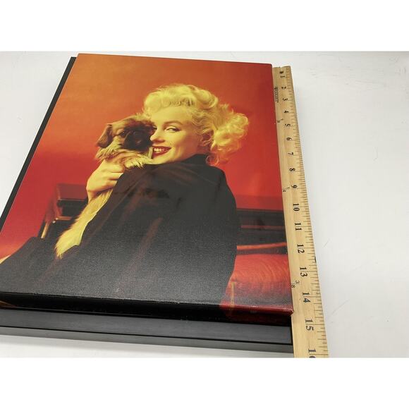 Marilyn Monroe Framed Canvas Print Holding Dog Portrait Wall Art Photo Actress - Picture 3 of 7
